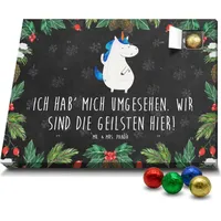 Mr. & Mrs. Panda Schoko Adventskalender Einhorn Mann - Schwarz - Geschenk, Einhörner, bester Freund, Pegasus, hübsch, beste, Unicorn, Schokoladen... - Schwarz