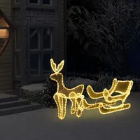 VidaXL Weihnachtsbeleuchtung Rentier und Schlitten mit Mesh 432 LEDs