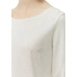 Marc O'Polo Marc OߴPolo Denim Damen, Langarmshirt aus Bio-Baumwolle mit U-Boot-Ausschnitt, weiß (Scandinavian White), XL