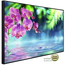 papermoon Infrarotheizung »EcoHeat - Zen Orchidee und Tröpfchen«, Matt-Effekt - bunt