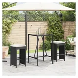 vidaXL Gartenstuhl 43 x 82 x 76 cm schwarz 2 St.