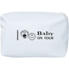 Söhngen Erste-Hilfe-Tasche Baby on Tour blau (Reißverschlusstasche für Kleinkinder; beschichtetes Nylongewebe; robust; mit Fieberthermometer, Schnuller, Verbandmaterial, Beißring) 0350007b
