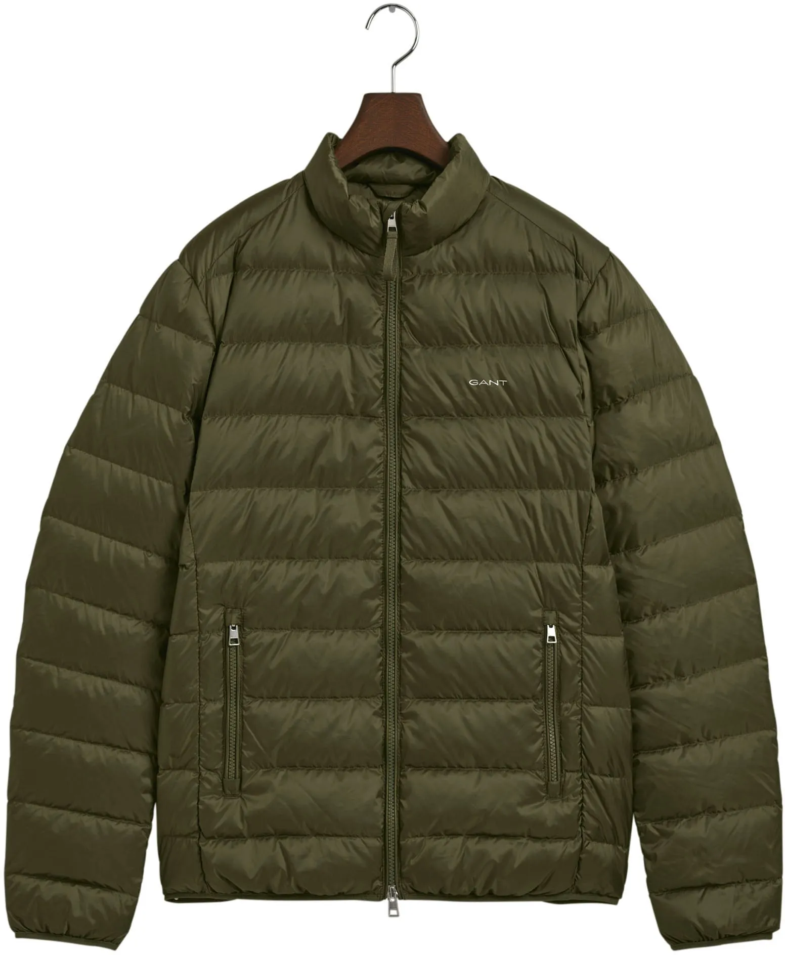 Daunenjacke GANT "Light Down Jacket Daunen leicht pflegeleicht" Gr. XXXL, grün (racing green) Herren Jacken sehr leichte Daunen Steppjacke, Premium Qualität, klasissches Design