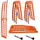 Baumarktplus TRUTZHOLM 2 x Auffahrrampe klappbar 180 cm Traglast 680 kg Alu orange geriffelte Einzelstäbe Verladerampe