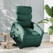 vidaXL Relaxsessel mit Aufstehhilfe Elektrisch 92 x 99,5 x 0 cm Dunkelgrün