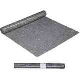 Relaxdays Malervlies 2 Rollen Abdeckvlies, je 1 x 10 m, rutschfest, wasserabweisend, 200g/m2 Streichen, Umzug, grau