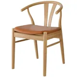 Hammel Furniture Stuhl Frida, Esszimmerstuhl, Wohnzimmerstuhl, Massivholz, gepolsterte Sitzfläche, versch. Farbvarianten braun