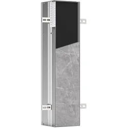Kronenbach Cube Design WC-Modul - Unterputzmodell 15,4 x 65,8 cm, Türanschlag rechts, Accessoires, aluminium
