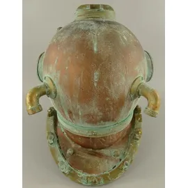 Casa Padrino Antik Stil Deko Taucherhelm Kupfer brüniert / Messing / Antik Grün 42 x 35 x H. 47 cm - Wohnzimmer Deko - Schreibtisch Deko - Luxus ... - Gold/Grün