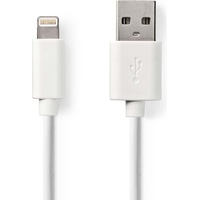 Nedis Kabel 1.0m, Lightning->USB-A weiss (#=Bulk-Verpackung) (1 m, USB