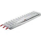Wiltec Auffahrrampe 310 cm 540 kg für ATV Quad Motorrad, Aluminium Auffahrschiene faltbar, Verladerampe rutschsicher