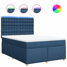 vidaXL Boxspringbett 140 x 200 cm Blau