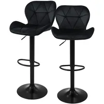 ML-Design Barhocker 2er Set 41 x 110 x 47 cm Schwarz