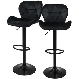 ML-Design Barhocker 2er Set 41 x 110 x 47 cm Schwarz