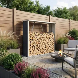 casa.pro Kaminholzregal Kalmar Stahl 155 x 45 x 157 cm Anthrazit