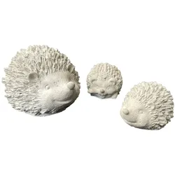 Betonfigur IGELFAMILIE - handgefertigte Dekoration für Garten und Haus