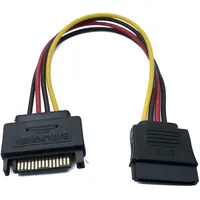 System-s SATA Kabel 20 cm 15 Pin Stecker zu