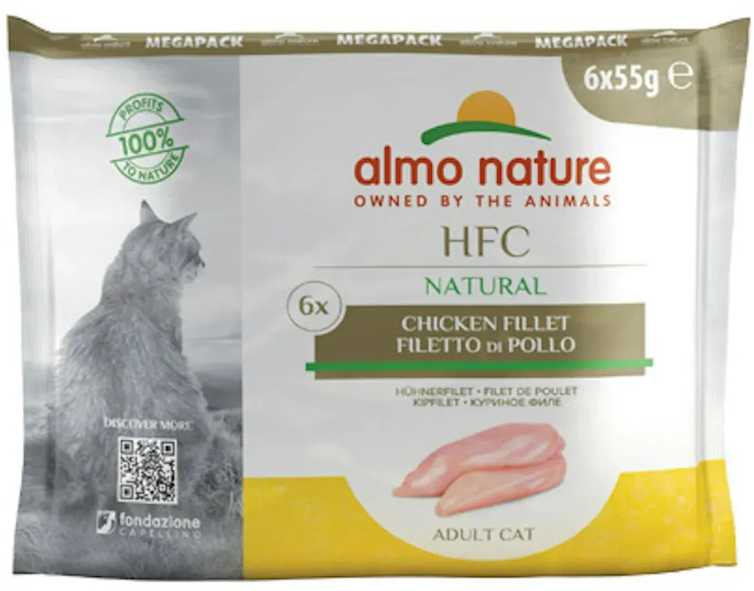 Almo Nature HFC Natural Hühnerfilet 6 x 55g Multipack Katzennassfutter