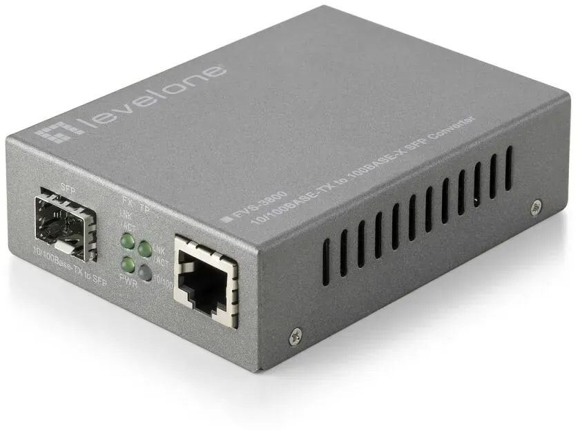 LevelOne FVS-3800 Netzwerk Medienkonverter 100 Mbit/s Grau
