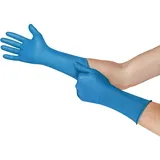 Ansell Microflex 93-283 Einweghandschuhe aus Nitril mit strukturiertem Griff zur Lebensmittelzubereitung, Reinigung, industrielle Anwendungen, Blau, Größe XL (50 Einheiten)