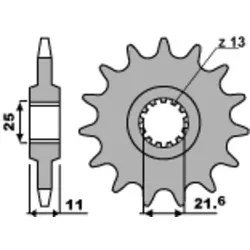 PBR Standard-Stahlkettenrad 580 - 530