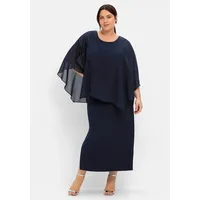 sheego Etuikleid Abendkleid Blau 52