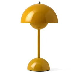 &Tradition - Flowerpot Akku Tischleuchte VP9 mit magnetischem Ladekabel, glänzend, senf