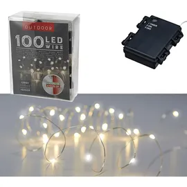Cepewa LED-Lichterkette 100 LED 1020 cm warmweiß