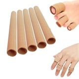 5 Stück Silikon Gel Zehenschutz Schlauchbandage Zehenspreizer Toe Finger Hallux Valgus 15x1,5cm