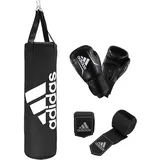 Adidas Unisex – Erwachsene Boxing Kit Boxset, Schwarz, Boxsack: 80cm Handschuhe: 10oz