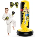 LuxusKollektion Kinderboxhandschuhe Aufblasbarer Standboxsack Kinder Geschenk Karate Taekwondo MMA Gelb