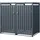 ML-Design Mülltonnenbox 2Er für 2 Tonnen 240L 132x80x116,3 cm Anthrazit Stahl
