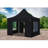 Faltpavillon Faltzelt Pavillon 3x3 Schwarz Gartenzelt Klappzelt Wasserdicht