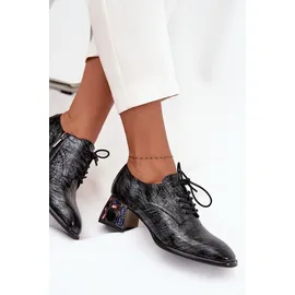 Artiker Schnürpumps Damen, Schwarz | Gr.: 37