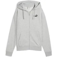 Puma Essentials Small No. 1 Logo Comfort French Terry Kapuzenjacke Damen 04 light gray heather L