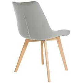 CLP 2er Set Stühle Brook Samt grau