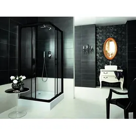 Deante Funkia Duschkabine 80 x 80 cm schwarz/transparent