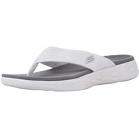 Skechers On-The-go 600 Sunny Damen-Flip-Flop, Weiss/opulenter Garten, 39 EU - 40 EU