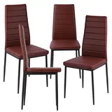 Trisens Esszimmerstühle 2/4/6/8 Set Stuhl Küchenstuhl Wohnzimmerstühle Kunstleder Stühle, Braun