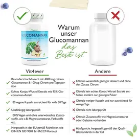 Vit4ever Glucomannan aus der Konjak Wurzel mit Chrom Kapseln 240 St.