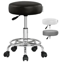 CASARIA Rollhocker schwarz/silber