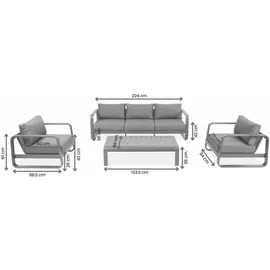 beautysofa SELENE Loungeset beige