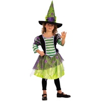 Carnival Toys Kostüm/Verkleidung Hexe, mit Hut, Grün, Größe 6-7 Jahre