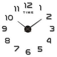 Ruhhy DIY Wanduhr zum Aufkleben Kleben 3D Wohnzimmer 19928