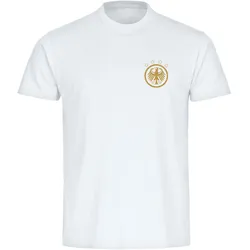 multifanshop Kinder T-Shirt - Deutschland - Adler Retro Gold - Druck gold metallic - Kind