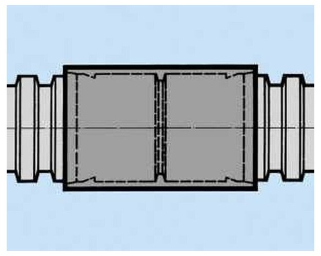 Hegler Verbindungsmuffe DN125 für HEKAPLAST mit Arretierung