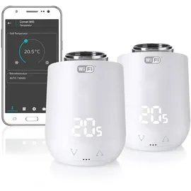 et - eurotronic technology gmbh Comet Wifi Heizkörperthermostat 2er Set M30 x 1,5 mm
