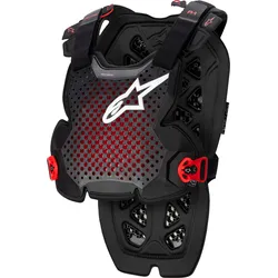 Alpinestars A-1, Brustprotektor Level-1 - Dunkelgrau/Schwarz/Rot - XXL