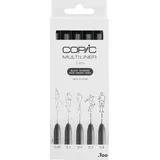 Copic COPIC® Multiliner Fineliner schwarz 0,05 + 0,1 + 0,3 + 0,5 + 0,8 mm, 5 St.