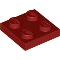 50 Stück LEGO Teil Nr. 3022 in Dunkelrot (Dark Red)